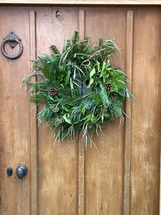 Christmas Door Wreath - Natural