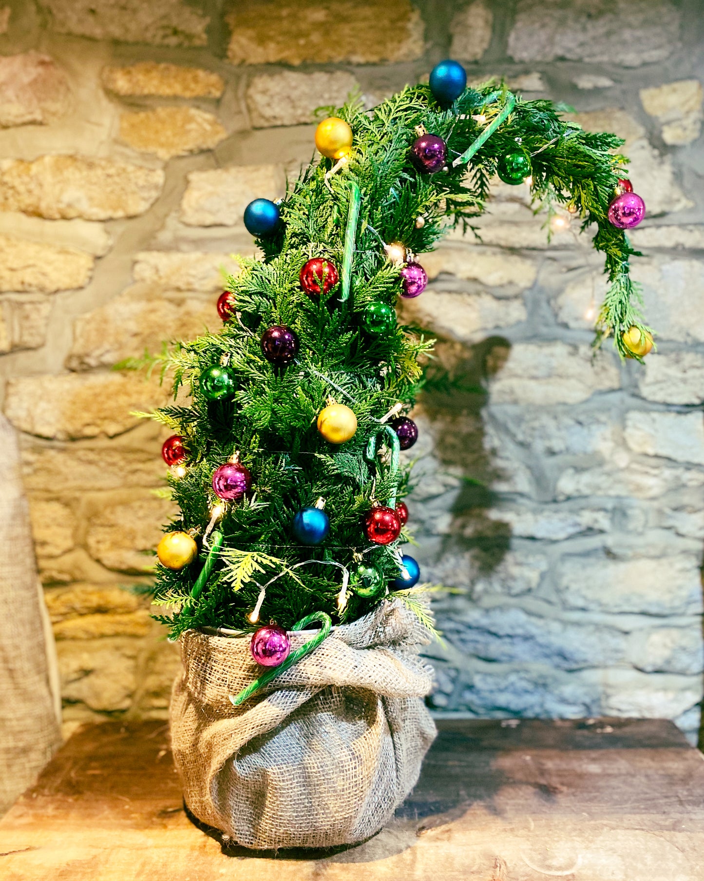 Fully Decorated Grinch Tree at Christmas